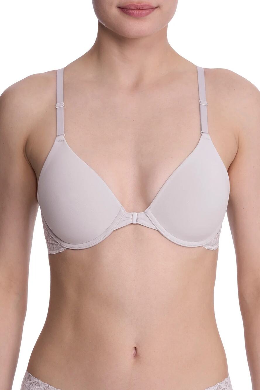 Natori Womens 38D Mink Lush Front Close Contour Racerback Underwire Bra V6-5